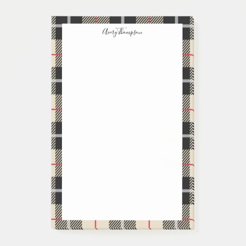 Elegant Thompson Camel Plaid Flannel Pattern Post_it Notes