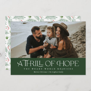 Elegant Thrill of Hope Photo Christmas Holiday Card