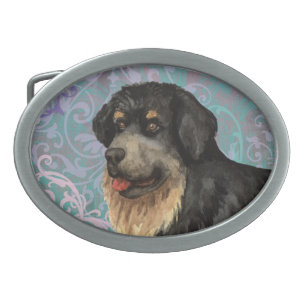 Elegant Tibetan Mastiff Belt Buckle