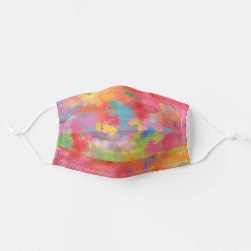 Elegant Tie Dye Girly Chic Rainbow Adult Cloth Face Mask