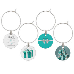 Elegant Tiffany-Inspired Wine Glass Charms