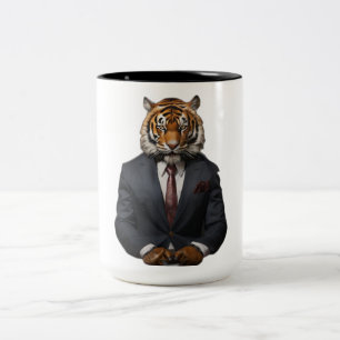 Elegant Tiger in a Suit Mug - Unique