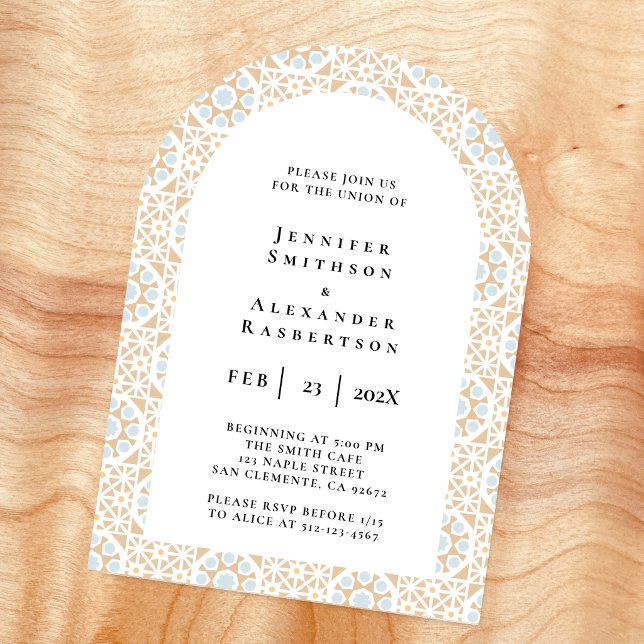 Elegant Tile Wedding Invitation (Creator Uploaded)