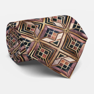 Elegant tiled Art Deco pattern Neck Tie