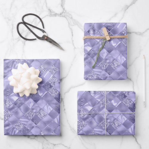 elegant tiled purple pattern Christmas Wrapping Paper Sheets
