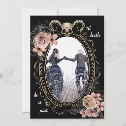Elegant Till Death Do Us Part Gothic Save the Date
