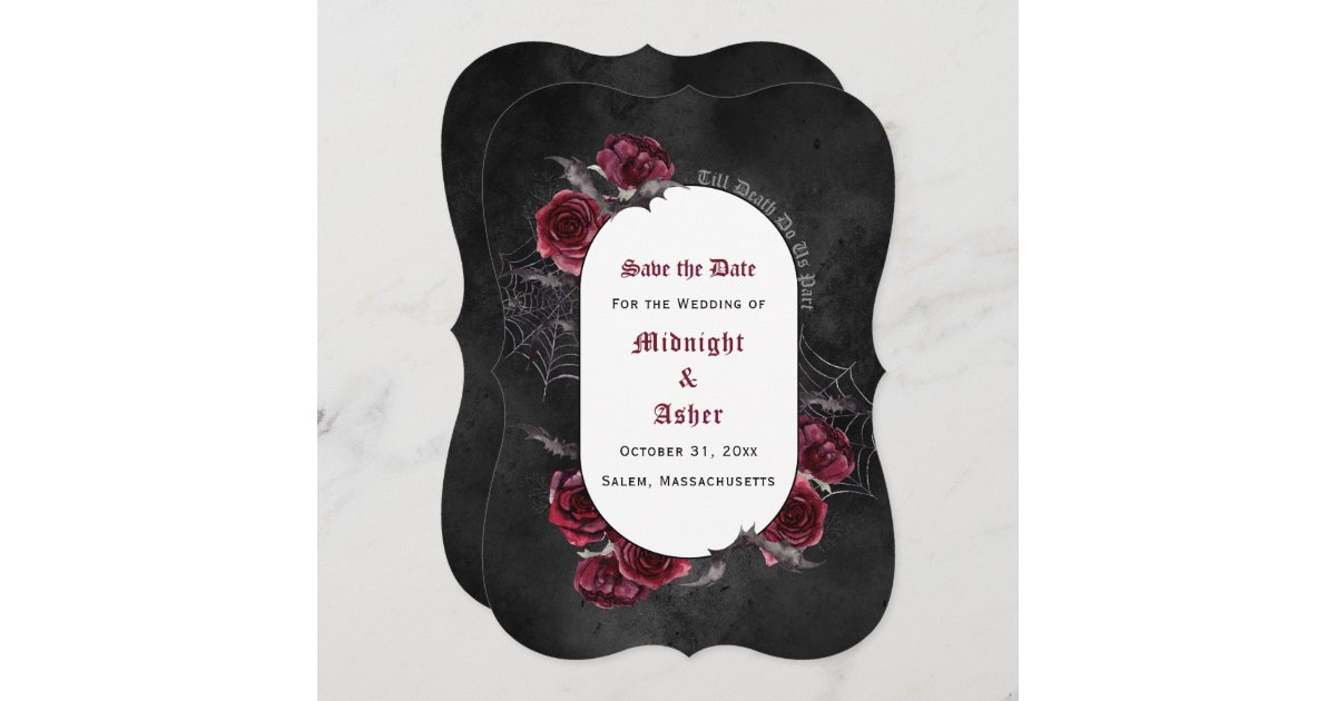 Elegant Till Death Do Us Part Roses Save The Date Zazzle