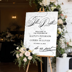 Elegant Till Death Do Us Part Wedding Welcome Foam Board