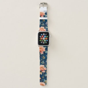 Elegant Timeless Floral Pattern design Apple Watch Band
