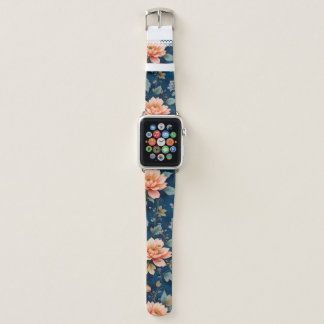 Elegant Timeless Floral Pattern design Apple Watch Band