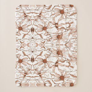 Elegant Timeless Flower Art Sherpa Blanket