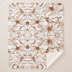 Elegant Timeless Flower Art Sherpa Blanket