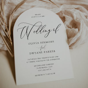 Elegant Timeless Modern Arch Wedding Invitation