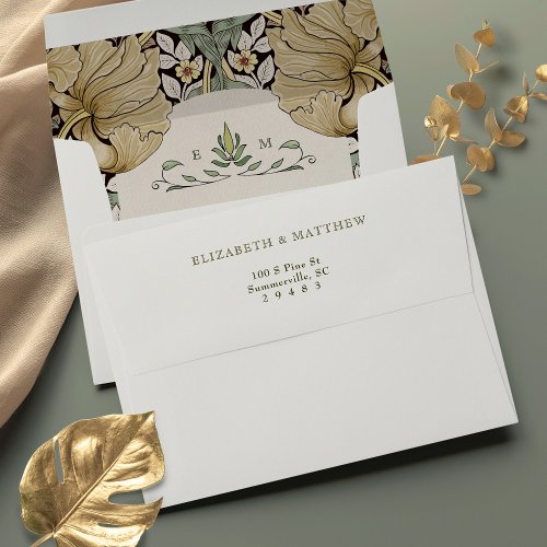 Elegant Timeless Pimpernel William Morris Envelope