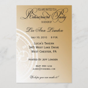 Elegant, Timeless Retirement Party Invitation