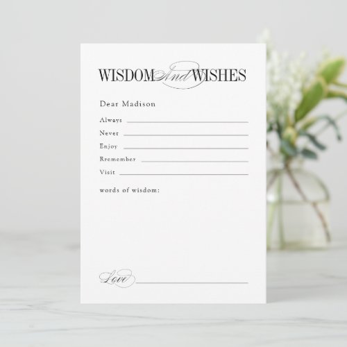 Elegant Timeless Typography Graduate Advice Card