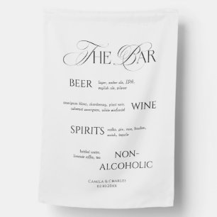 Elegant Timeless Wedding Bar Fabric Sign