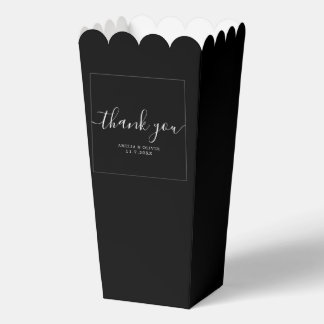 Elegant Timeless Wedding Thank You | Personalized  Favor Boxes