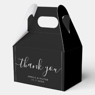 Elegant Timeless Wedding Thank You | Personalized  Favor Boxes