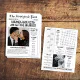 Elegant Timeline Newspaper-Style Wedding Program Flyer | Zazzle