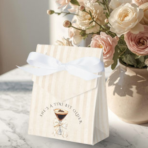 Elegant Tini Bit Older Espresso Martini Birthday Favor Boxes