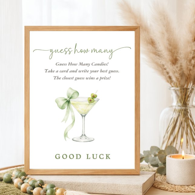 Elegant Tini One  Baby Shower Game Guess How Many Poster (Creator Uploaded)