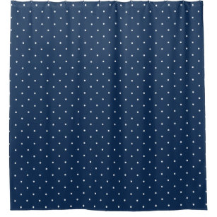 Navy Blue Polka Dots Shower Curtains Zazzle