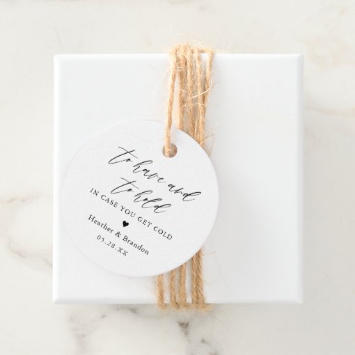Elegant To Have and To Hold Wedding Blanket Favors Favor Tags Zazzle
