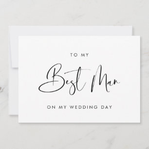 Elegant To my Best Man on my wedding day card