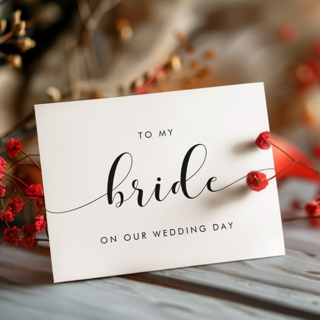 Elegant To my Bride on our wedding day card (Creator Uploaded)
