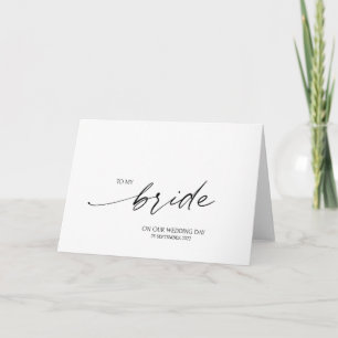 Elegant To My Bride on Our Wedding Day Card