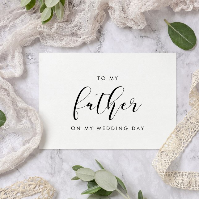 Elegant To my father on my wedding day card (Creator Uploaded)