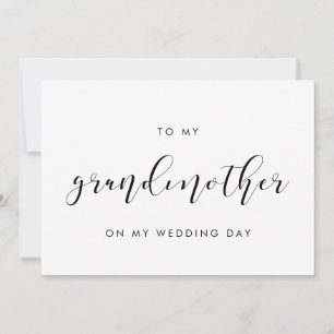 Elegant To my Grandmother on my wedding day card