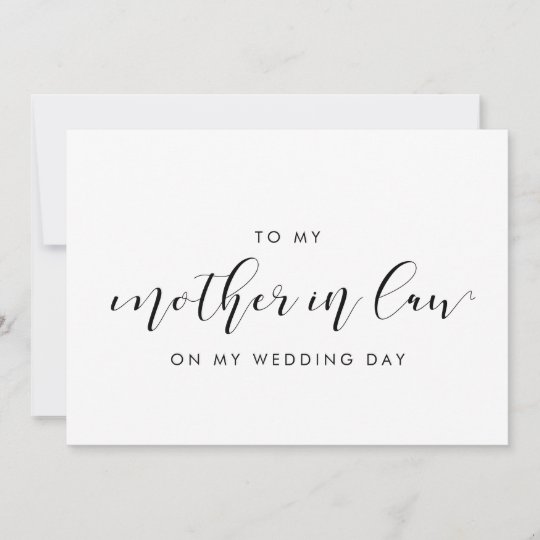 Elegant To my mother-in-law on my wedding day card | Zazzle.com