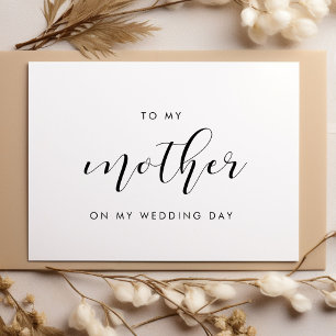 Elegant To my mother on my wedding day card