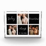 Elegant Today Tomorrow Always 3 Photo Keepsake<br><div class="desc">This simple and elegant photo block has room to feature three of your very own special wedding day photos along side the sweet words "today tomorrow always" and your special wedding date. Non photo blocks are a classy white and black.</div>