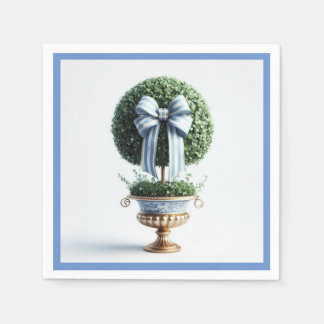 Elegant Topiary with Bow Napkins