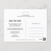 Elegant Touch EDITABLE COLOR Save The Date Postcard (Back)
