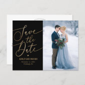 Elegant Touch EDITABLE COLOR Save The Date Postcard (Front/Back)