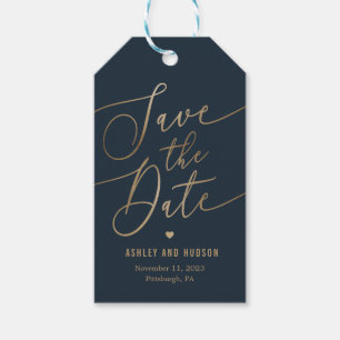 Elegant Touch Editable Color Save The Date Tag
