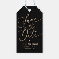 Elegant Touch Editable Color Save The Date Tag