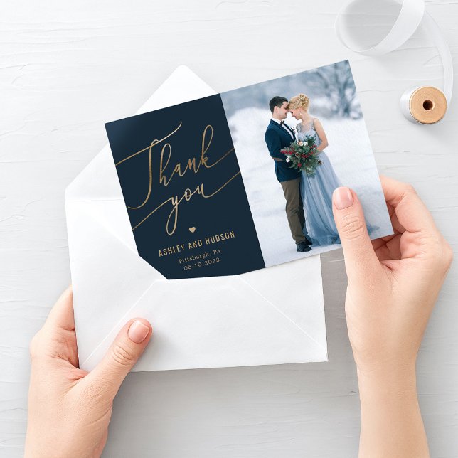 Elegant Touch Editable Color Wedding Thank You Card (Creator Uploaded)