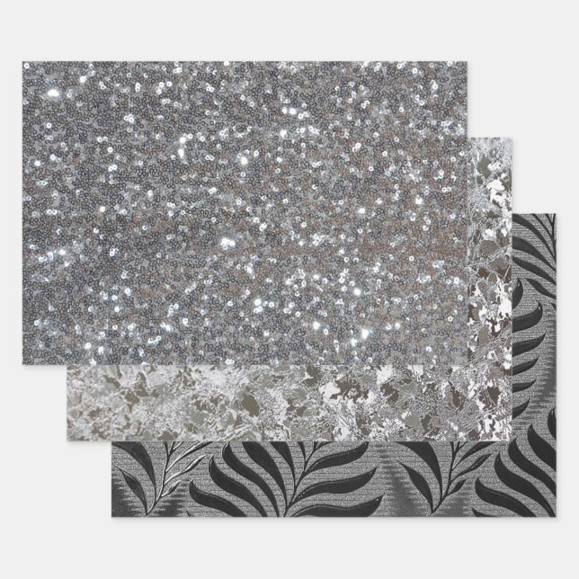 Elegant Touch Of Silver Wrapping Paper Sheets (Set)