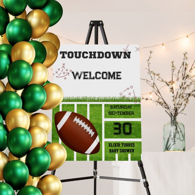 Elegant Touchdown Football Baby Shower Foam Board (Creator Uploaded)