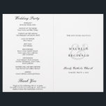 Elegant Traditional Catholic Wedding Program<br><div class="desc">Elegant and traditional design.</div>