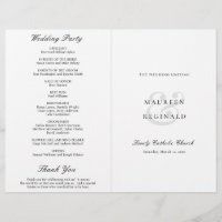 Elegant Traditional Catholic Wedding Program