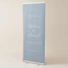 Elegant Traditional Dusty Blue Wedding Welcome
