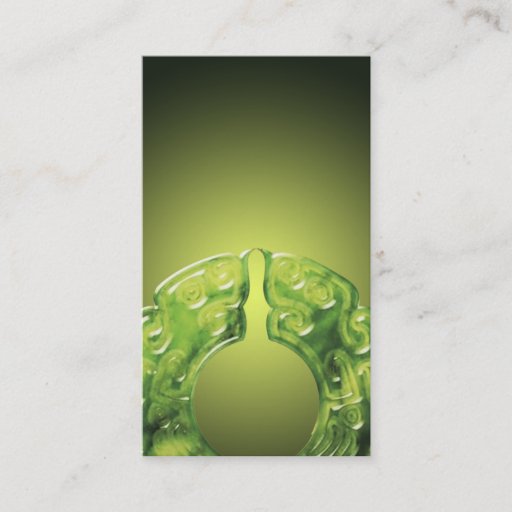 Customizable elegant traditional jade business card template