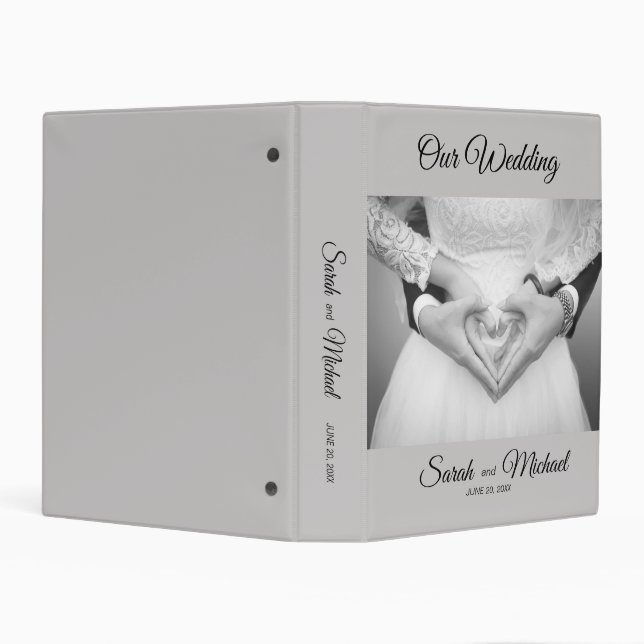 Elegant Traditional Photo Wedding Binder (Background)