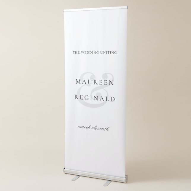 Elegant Traditional Wedding Retractable Banner (3/4)